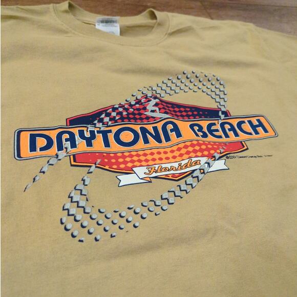 VTG Daytona Beach Florida Adult Medium Shirt Vacation Retro Nascar 2001 Y2K - Picture 2 of 8